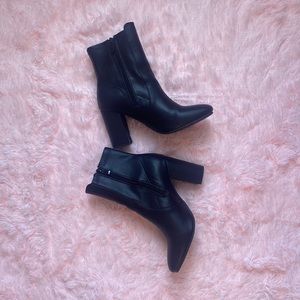 Leather Black Booties